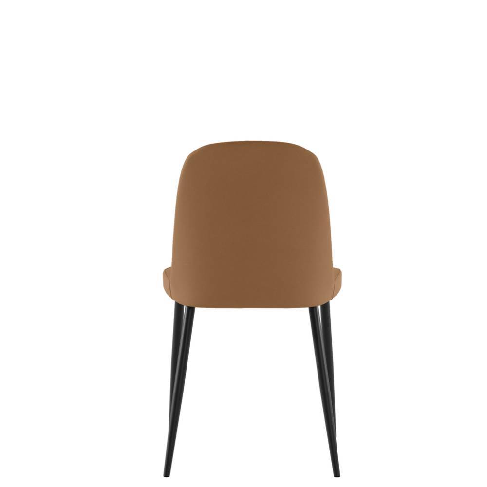 Polsterstuhl Gracia in Braun aus Webstoff (4er Set)