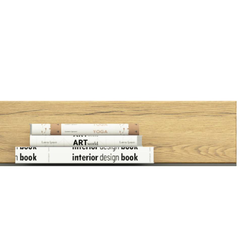 Wohnwand modern Ostoro in Wildeiche Bianco 206 cm hoch (dreiteilig)