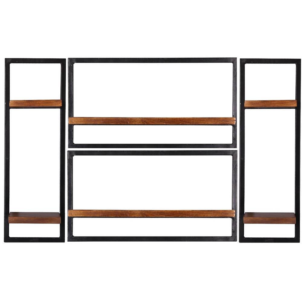 Regal Set Industrial Honeys 25 cm tief - lackiert (vierteilig)