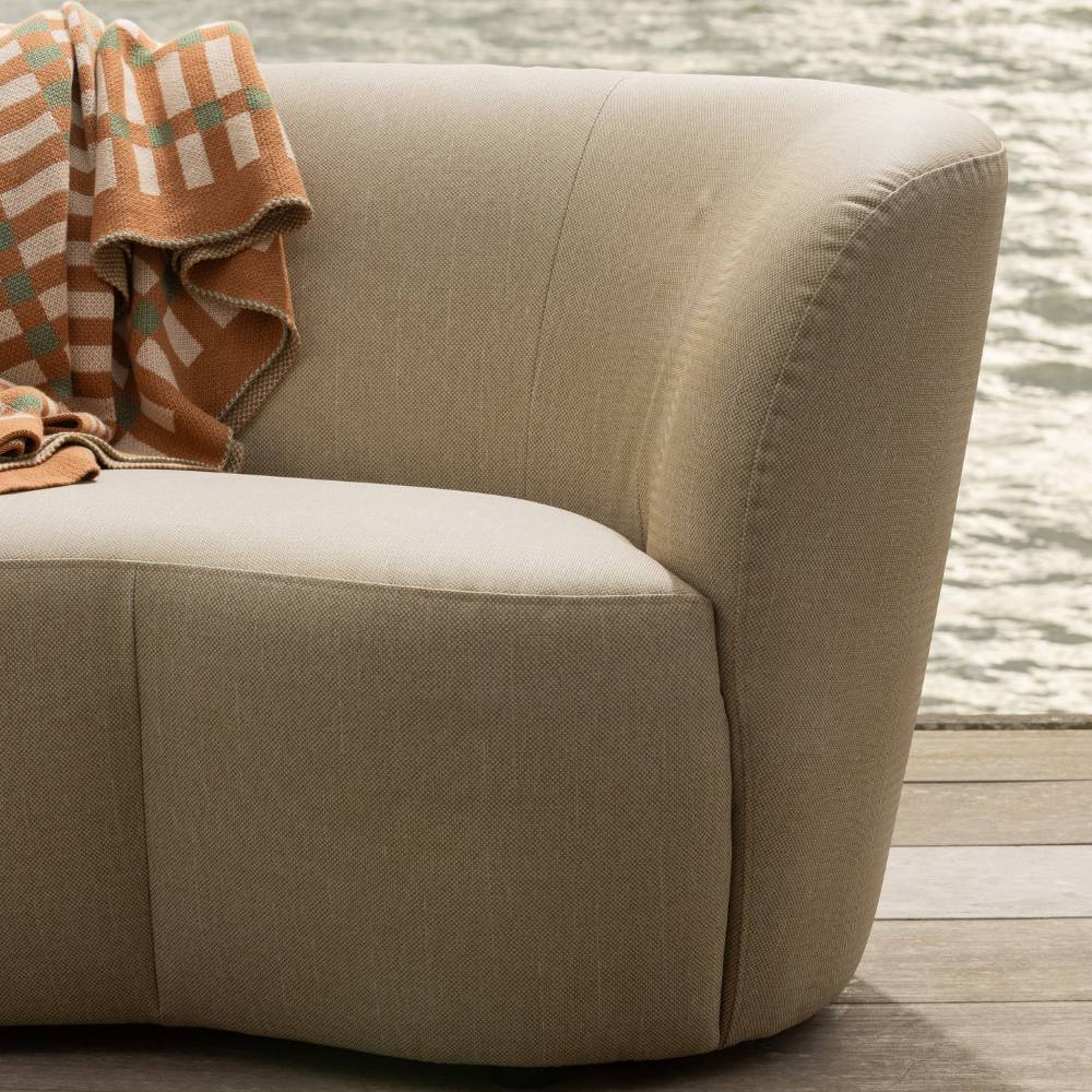 Skandi Design Garten Lounge Sofa Gambrass in Beige aus Kunststoff