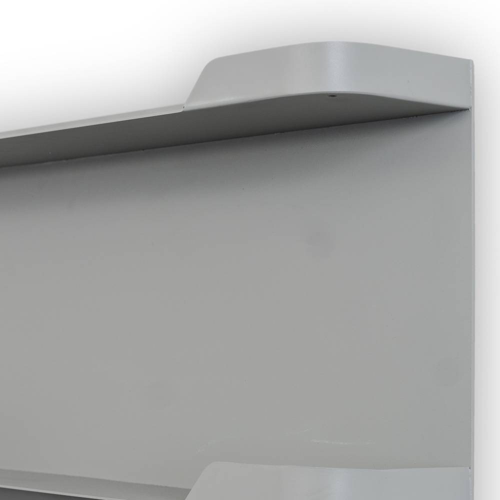Wandgarderobe Vanabesa in Grau mit Ablage aus Metall