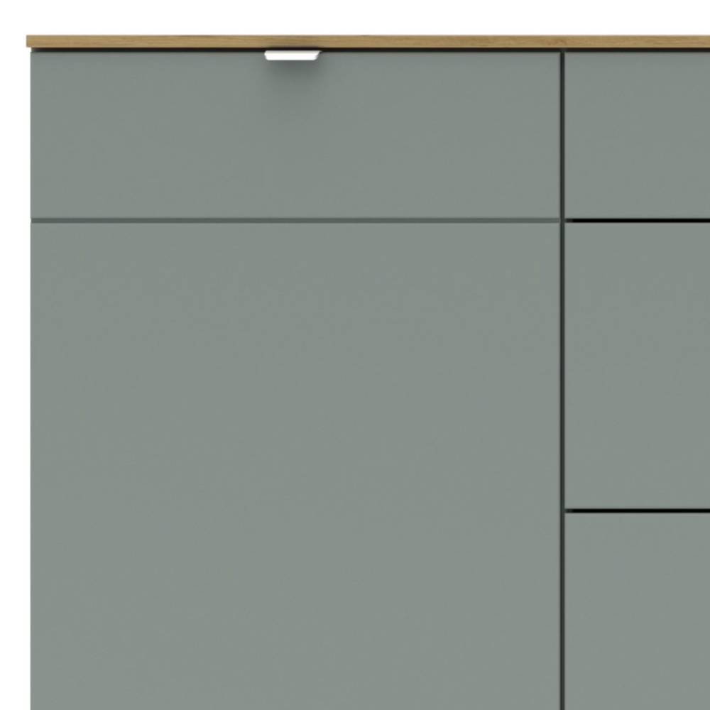 Sidebord Sua in Wildeichefarben und Graugrün