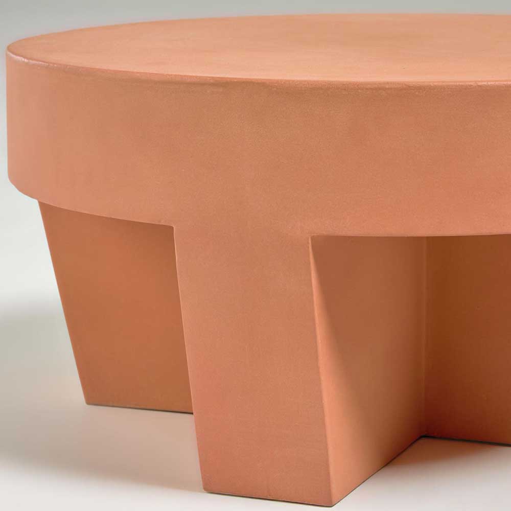 Terracotta Couchtisch Last aus Keramik in modernem Design