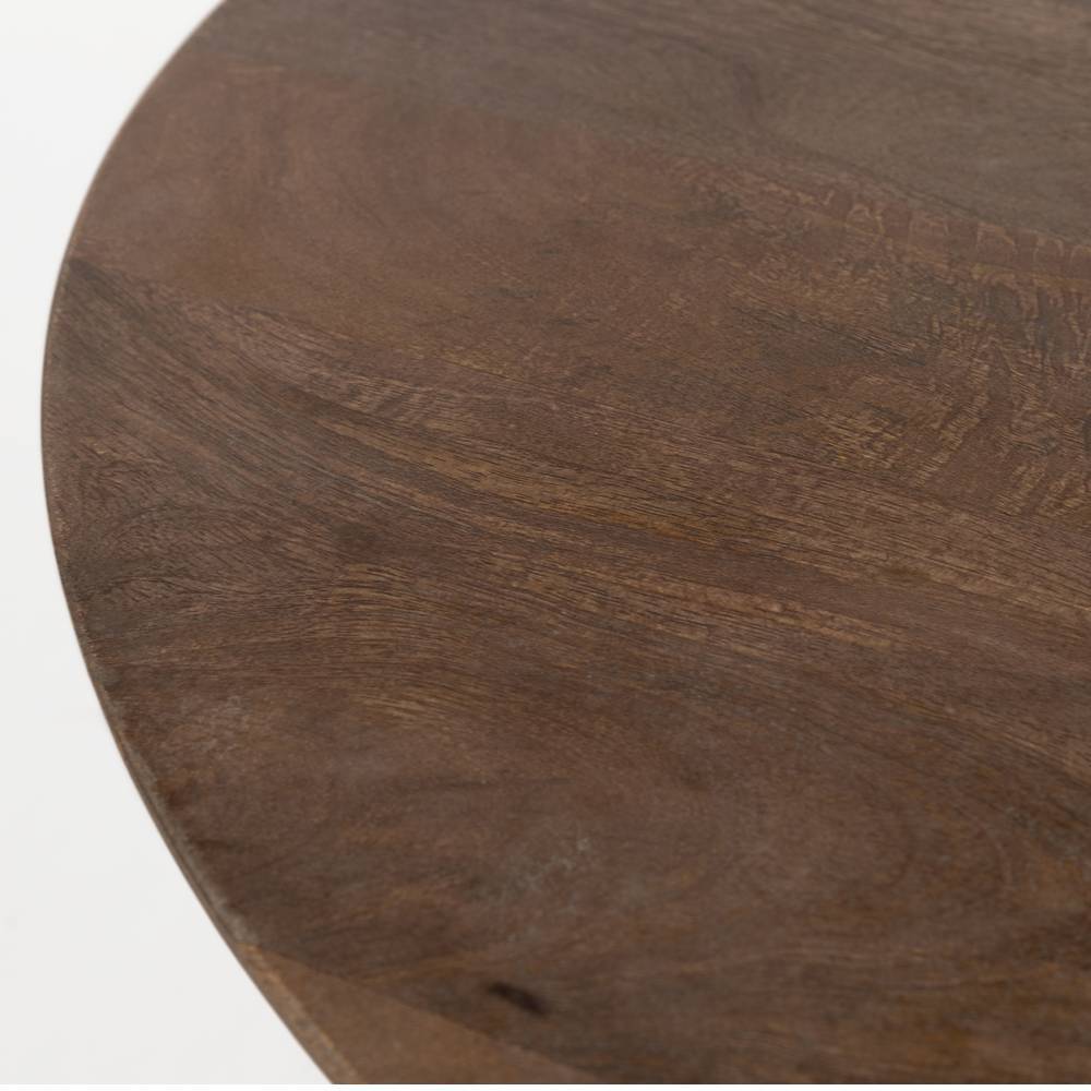Couchtisch Magnus aus Mangobaum Massivholz in Walnussfarben