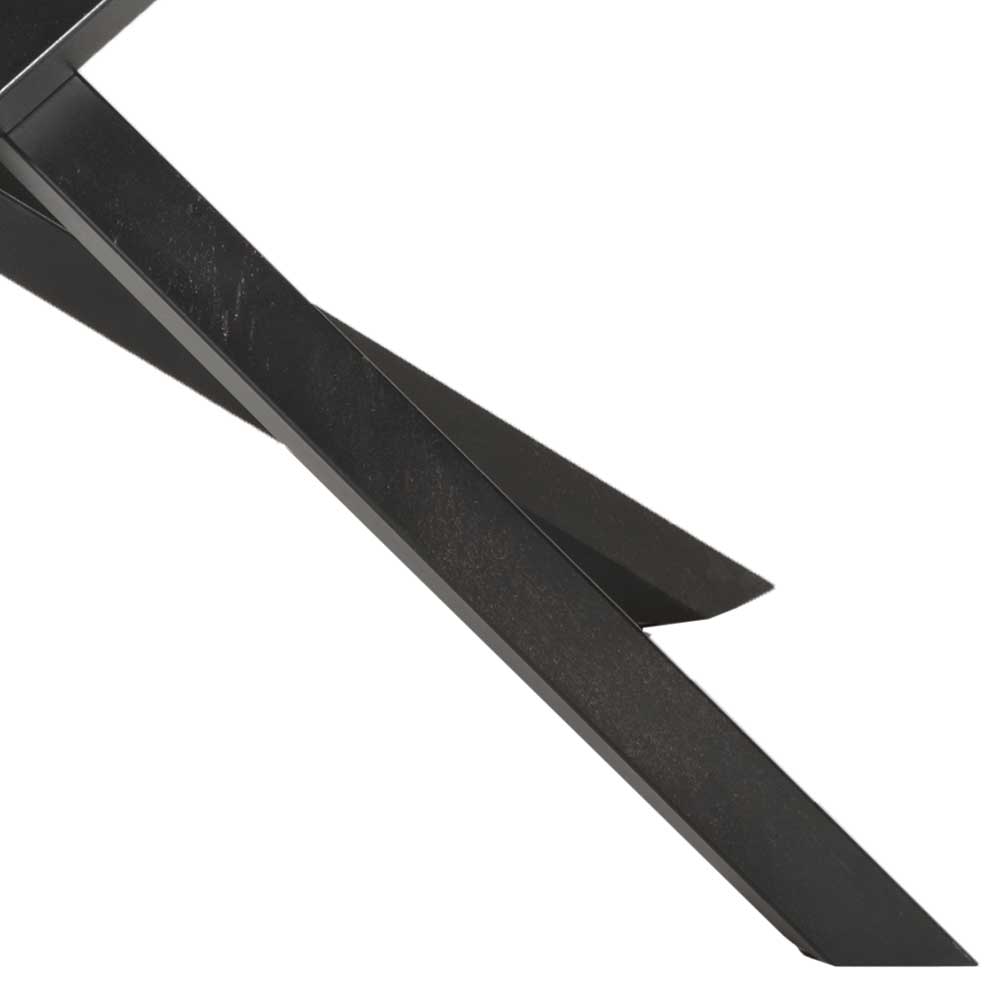 Design Esstisch Andiamo in Eiche hell und Schwarz mit Mikado Fußgestell