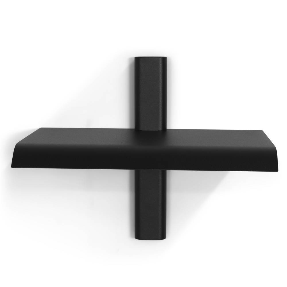Wandregal modern Canopus in Schwarz pulverbeschichtet aus Stahl
