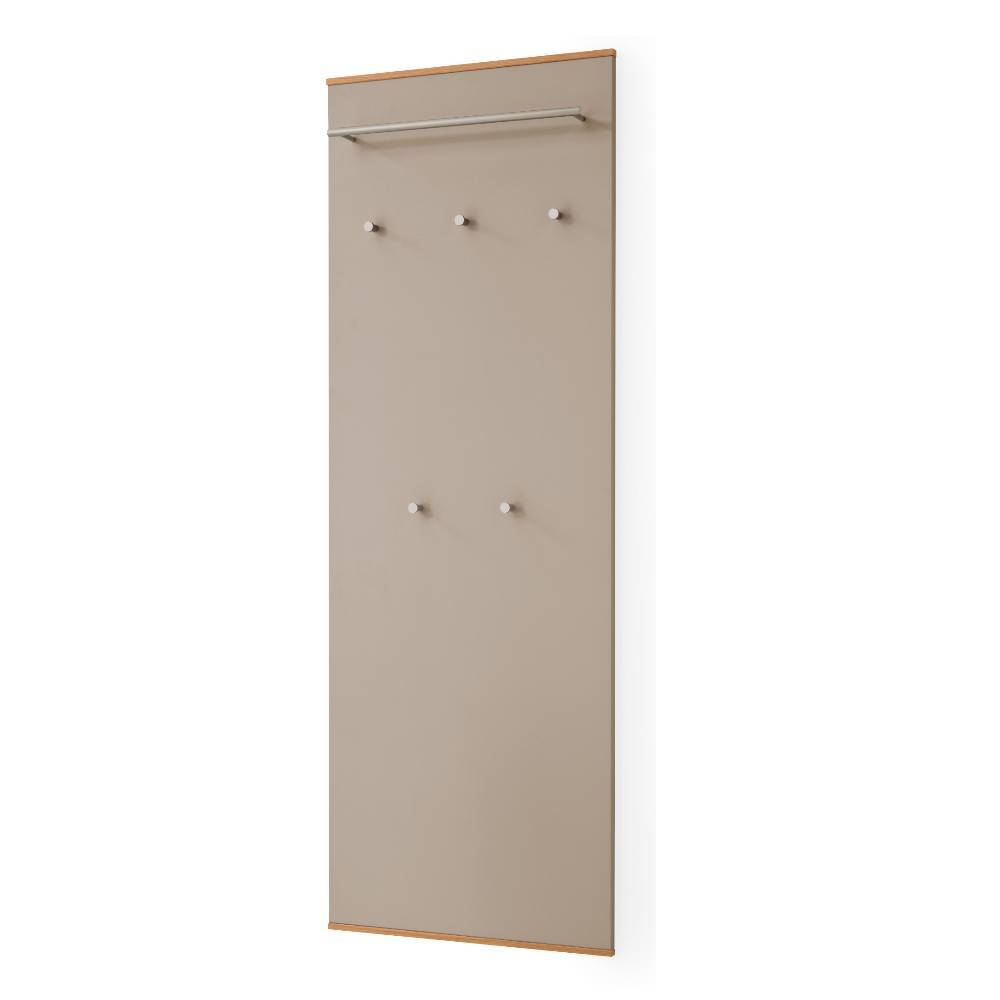 Wandgarderobe Frasyn mit 5 Kleiderhaken in Taupe