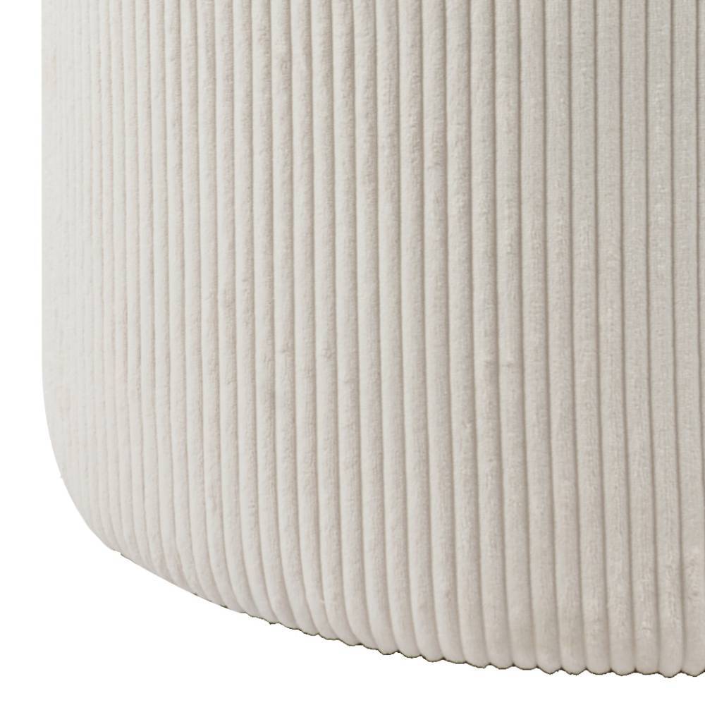 Beistellhocker Cracks in Beige im Skandi Design
