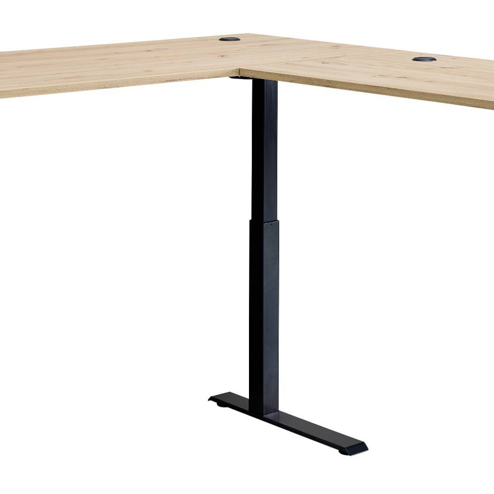 Schreibtisch Frunatara in Winkelform mit Kabeldurchlass