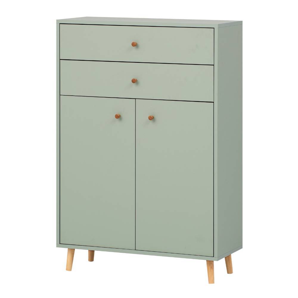 Badezimmerschrank Zytona im Skandi Design mit zwei Schubladen