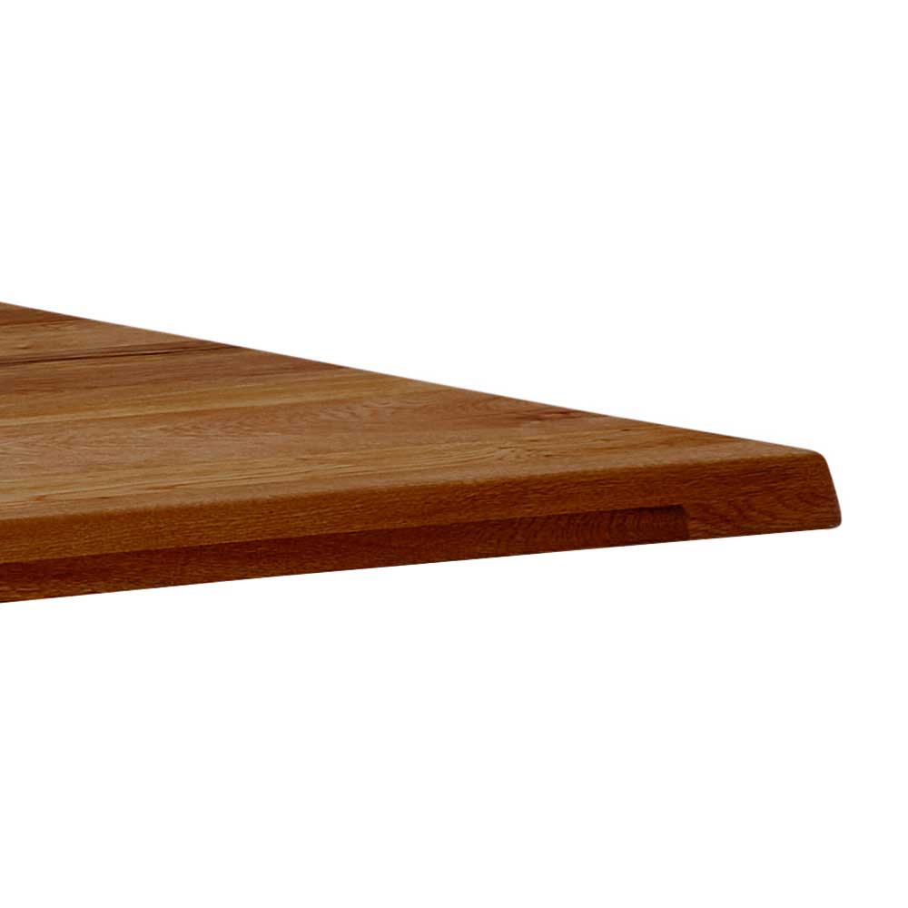 Esstisch Holz Firic aus Zerreiche und Metall mit natürlicher Baumkante