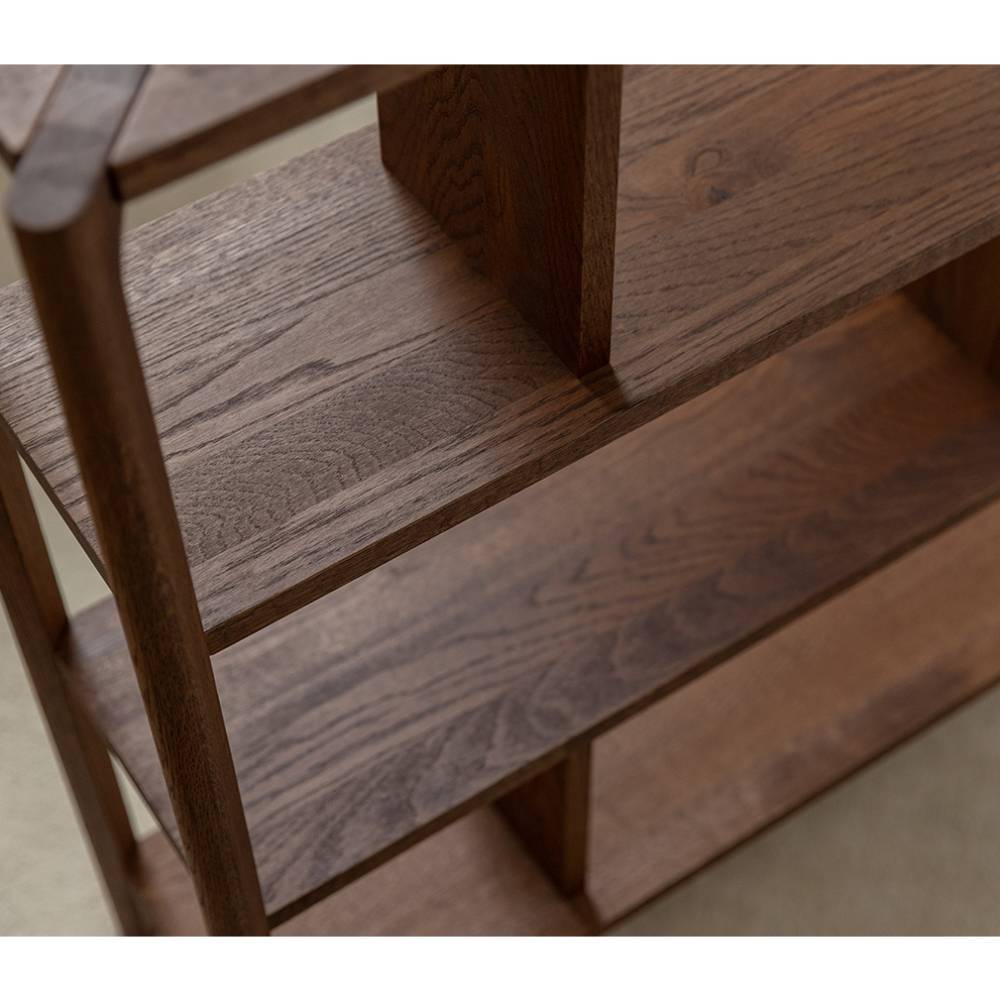 Massivholzregal Sona in Eiche Tabacco 100 cm breit