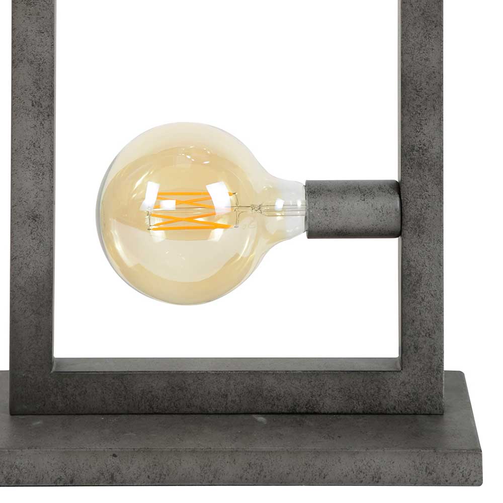 Loft Design Tischlampe Rosanna in Altsilberfarben aus Metall