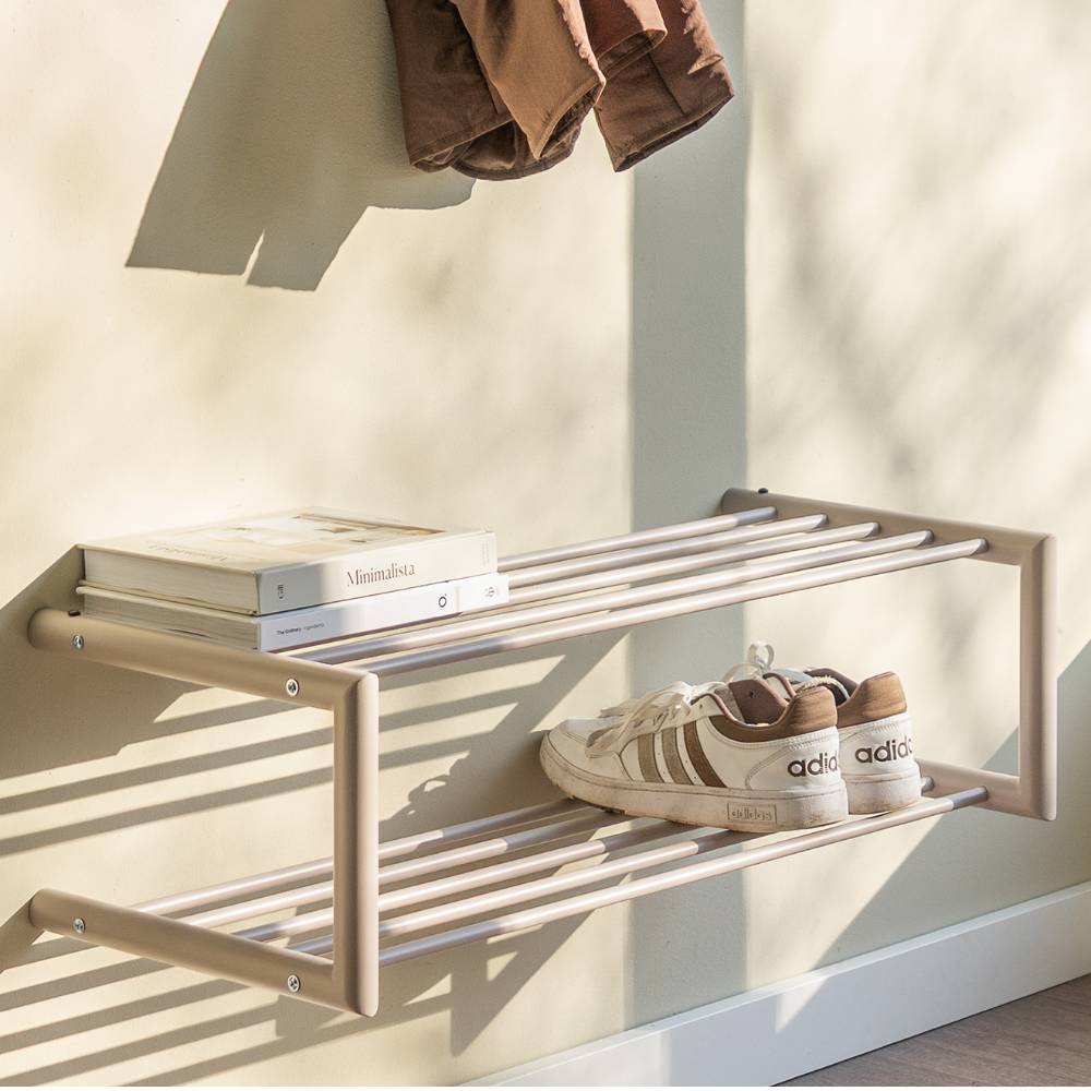 Schuhständer Everton in Taupe aus Stahl