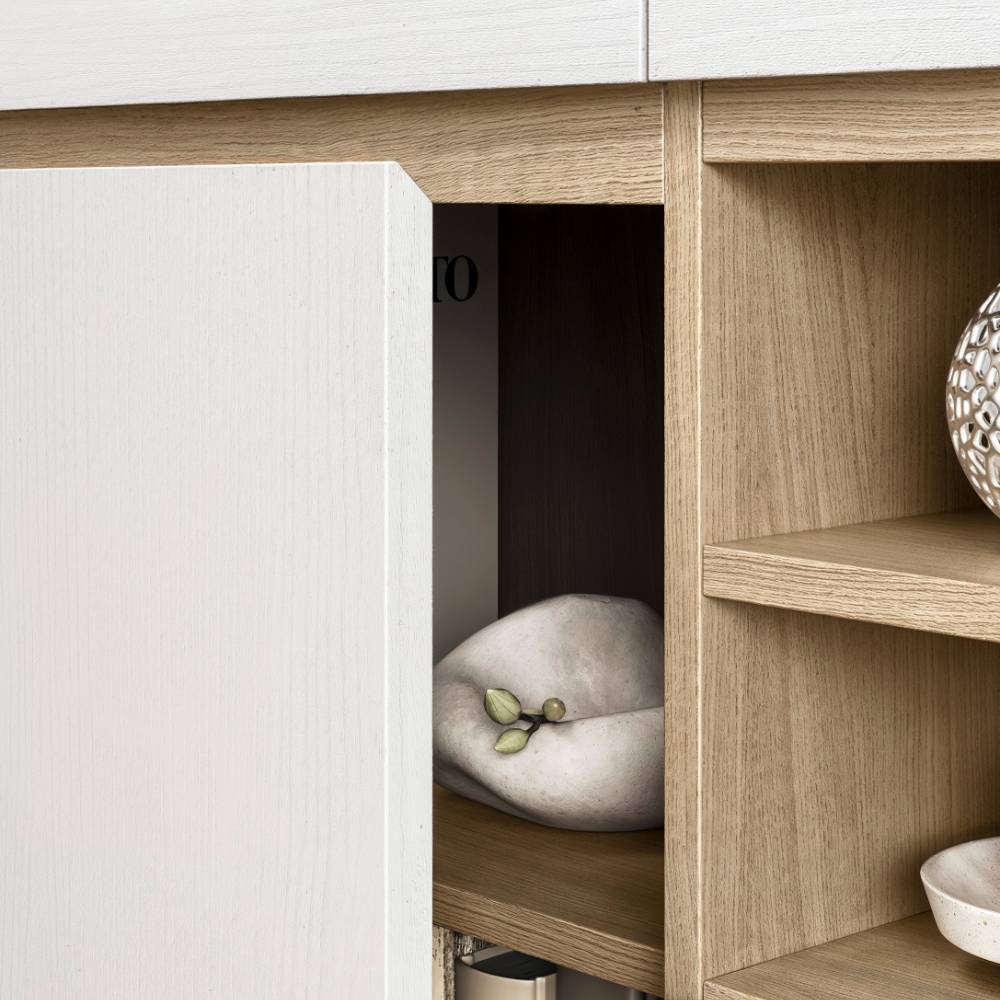 Büromöbel Komplettset Labrassa im Skandi Design melaminbeschichtet (dreiteilig)