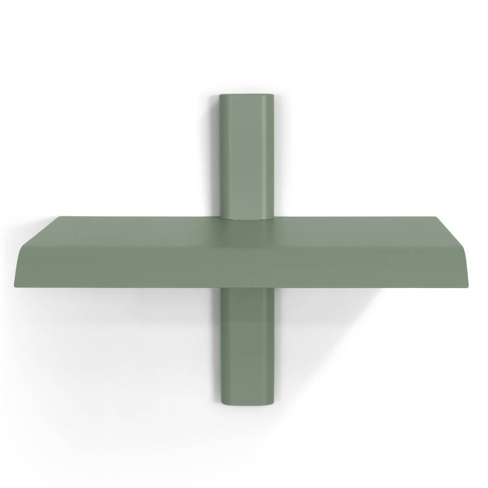 Metall Wandboard Livorno in Graugrün und modernem Design