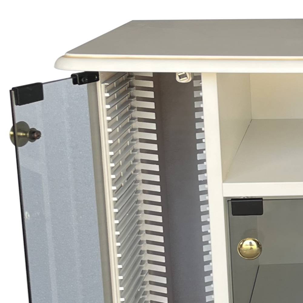 Fernsehschrank Glacita mit CD Aufbewahrung und Glastüren