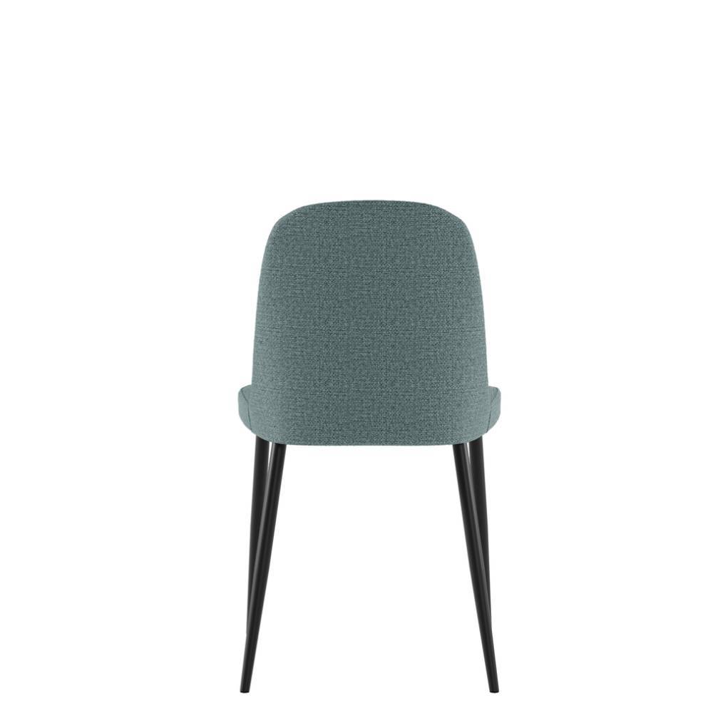 4 Stühle Idnona in Petrol aus Webstoff (4er Set)
