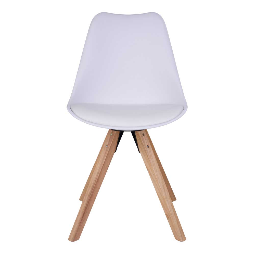 Küchenstühle Next in Weiß und Holz Naturfarben (2er Set)