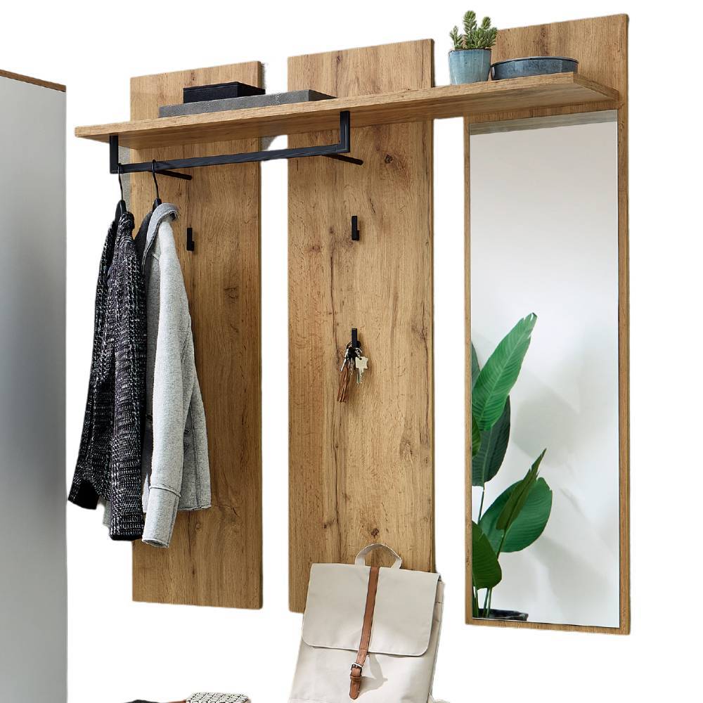 Garderobenkombination Alamo inklusive Sitzpolster in modernem Design (dreiteilig)