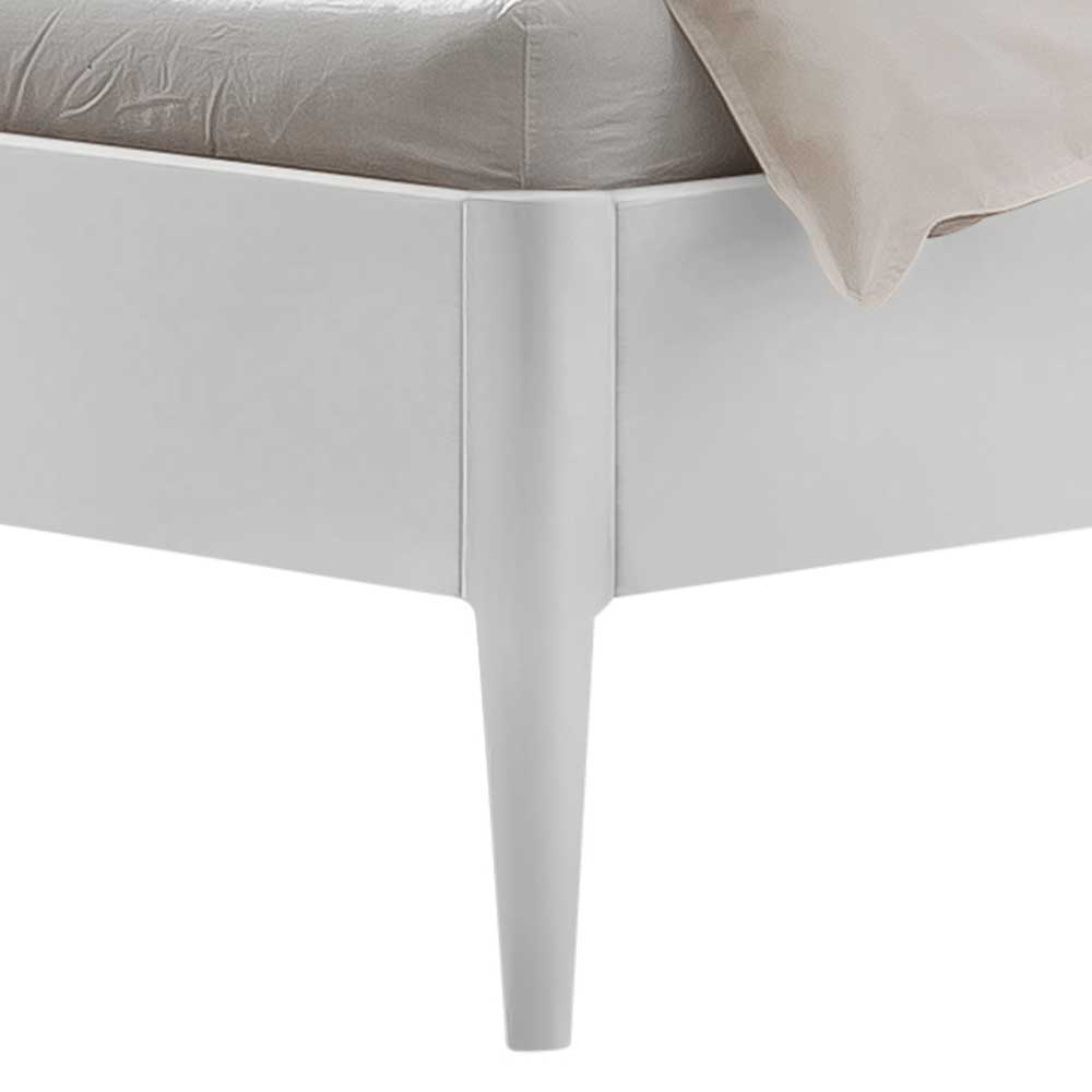 Weiß lackiertes Bett Lagon 38 cm Einstiegshöhe und Liegefläche 140x200 cm