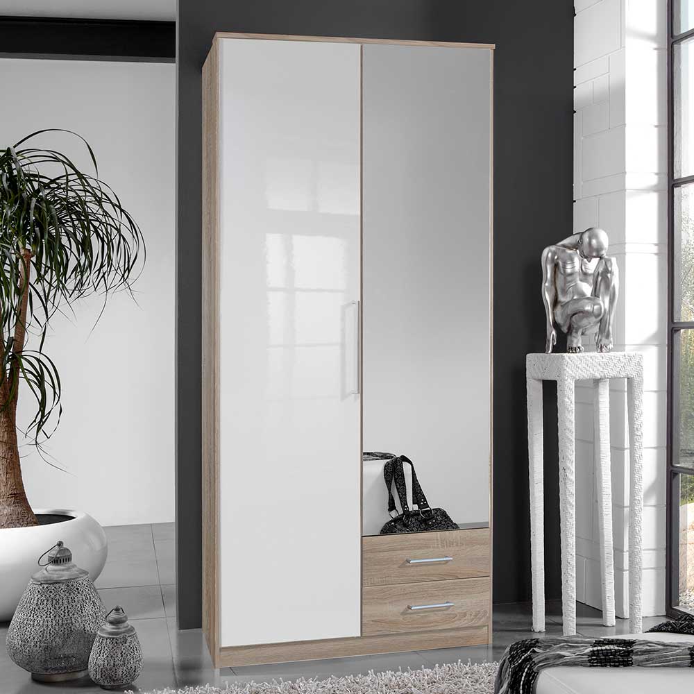 Jugendkleiderschrank Fashiona mit Spiegeltür und zwei Schubladen