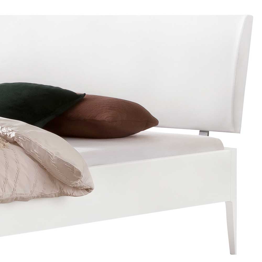 Weißes Bett modern Lury aus MDF im Skandi Design