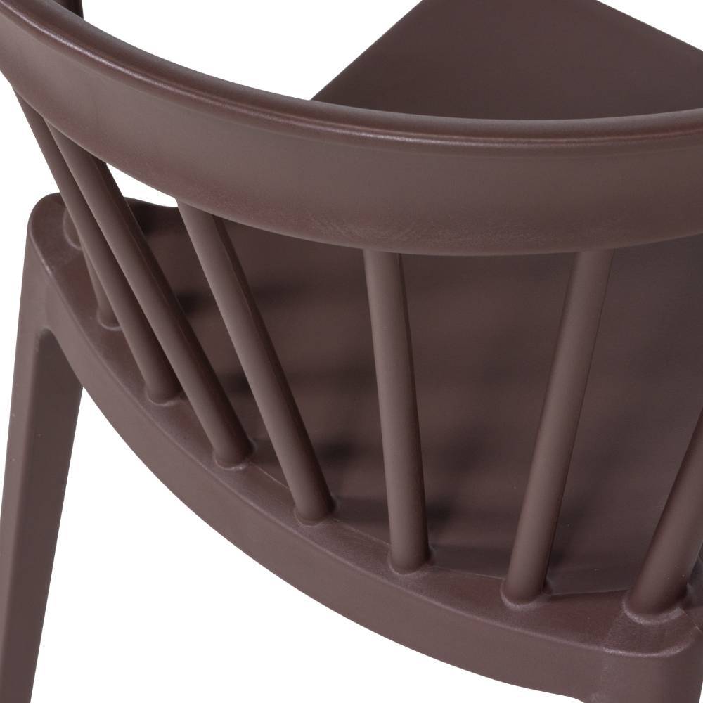 Outdoor Stühle Castro in Dunkelbraun-Lila 75 cm hoch (2er Set)