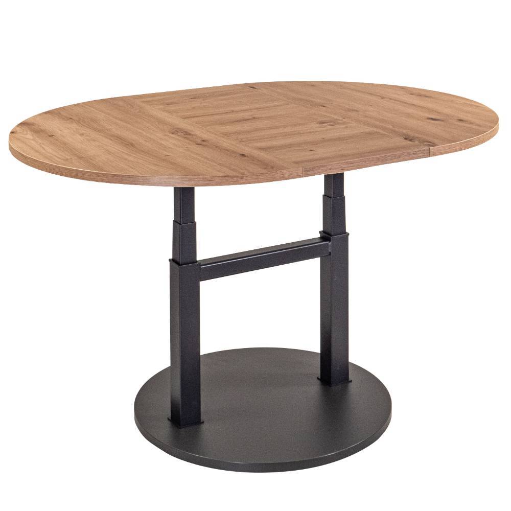 Wohnzimmer Tisch Clarina höhenverstellbar mit einer Einlegeplatte