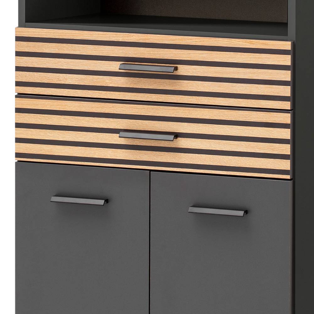 Bad Midischrank Bennus mit zwei Schubladen und einem offenen Fach