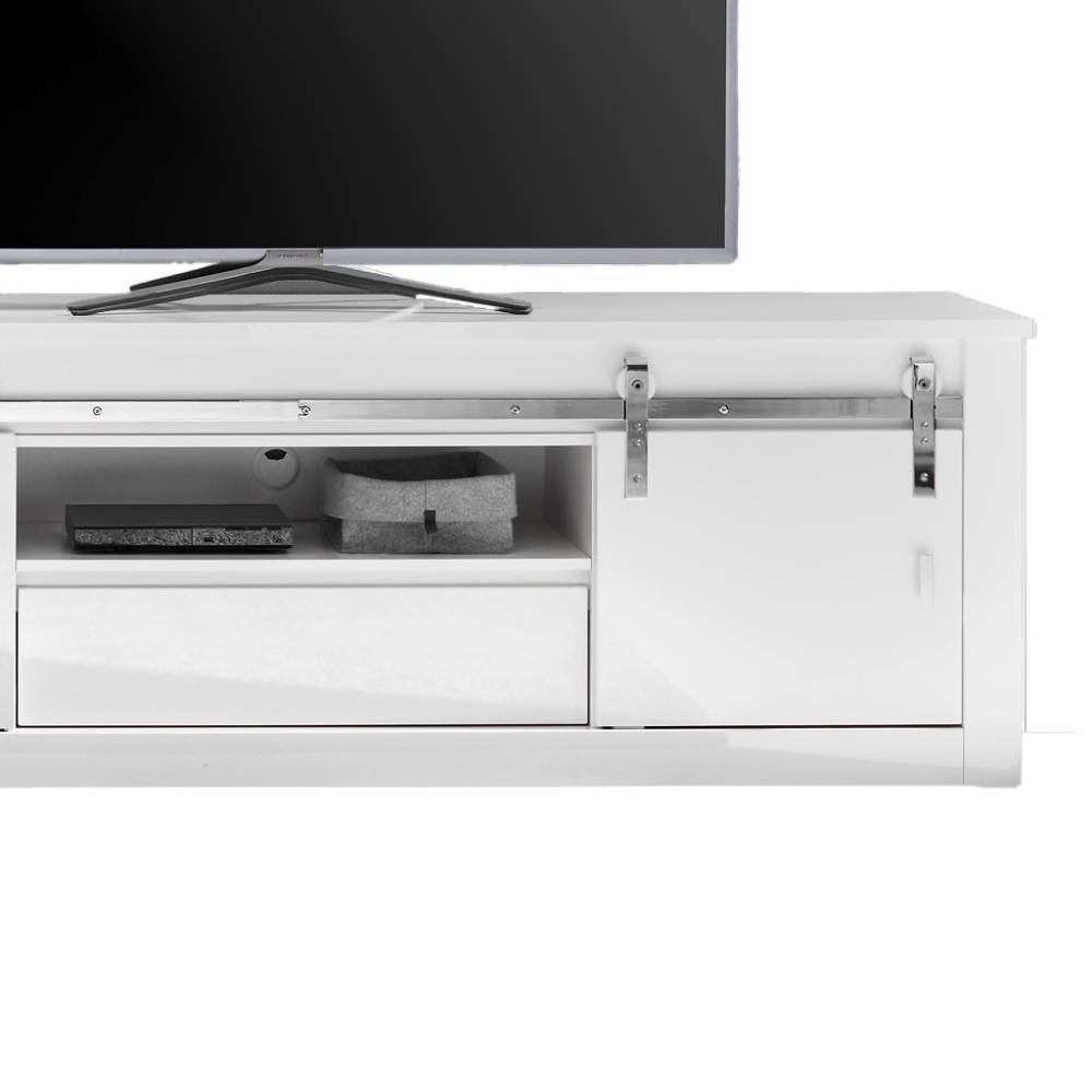 Fernseher Schrankwand Melvyno 200 cm hoch 43 cm tief (zweiteilig)