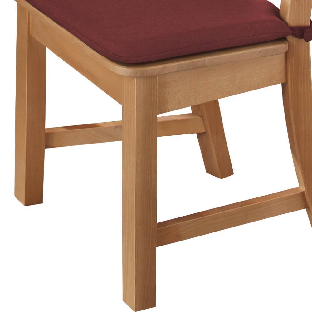 Esszimmerstuhl Acientra aus Buche Massivholz mit Polsterauflage (2er Set)