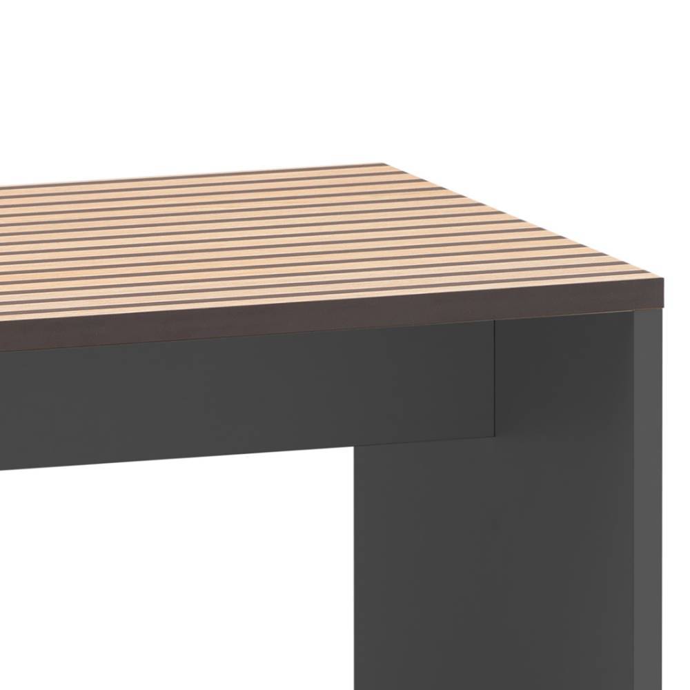 Beistellhocker Bennus in Anthrazit und Paneeloptik