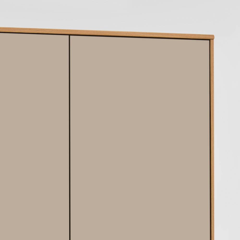 Dielenschrank Lacurvia mit zwei Schubladen in Taupe