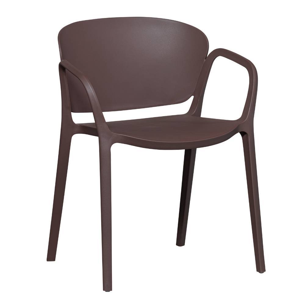 Stapelstuhl Quinn in Dunkelbraun-Lila 57 cm breit (2er Set)