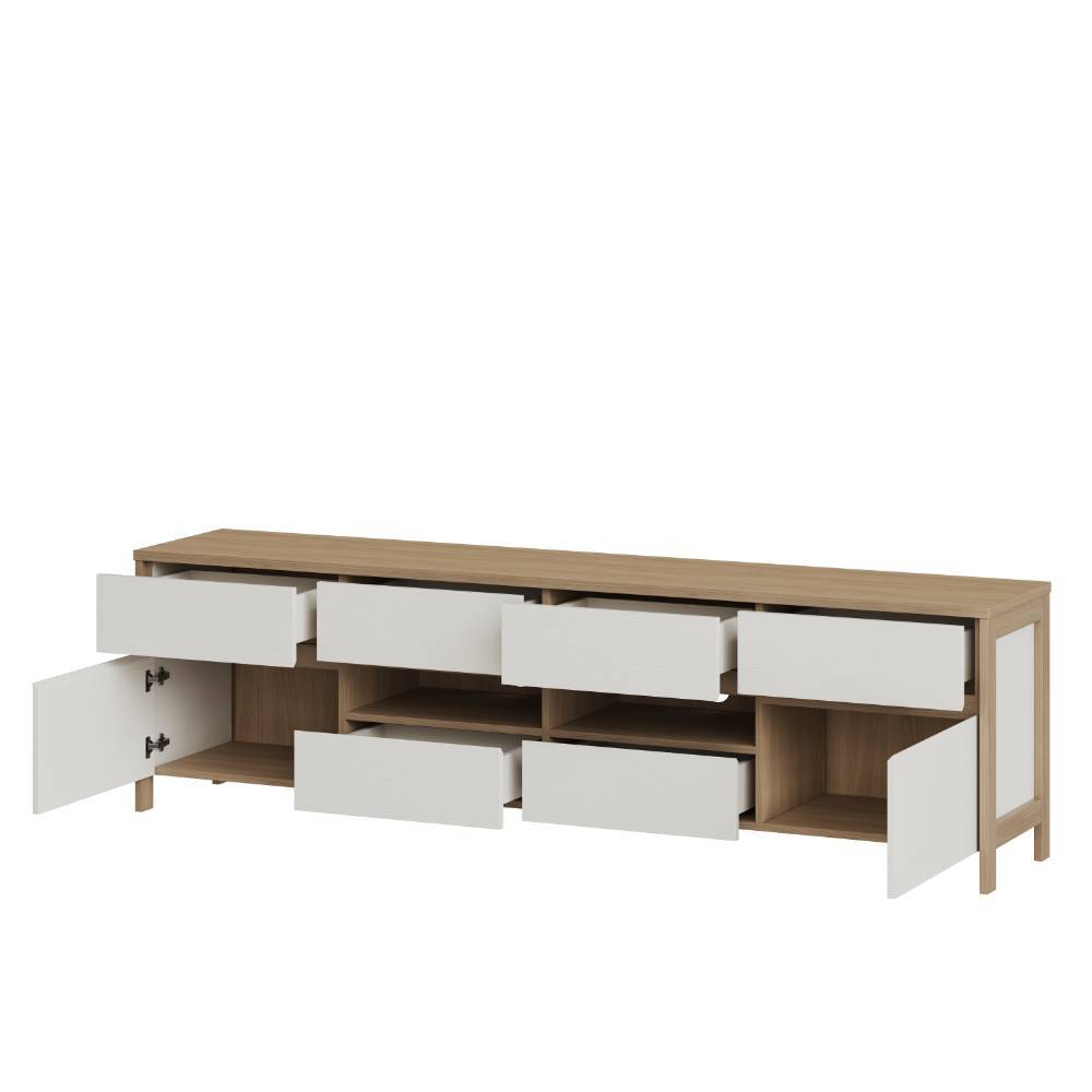 Design Wohnwand Labrassa dreiteilig melaminbeschichtet (dreiteilig)