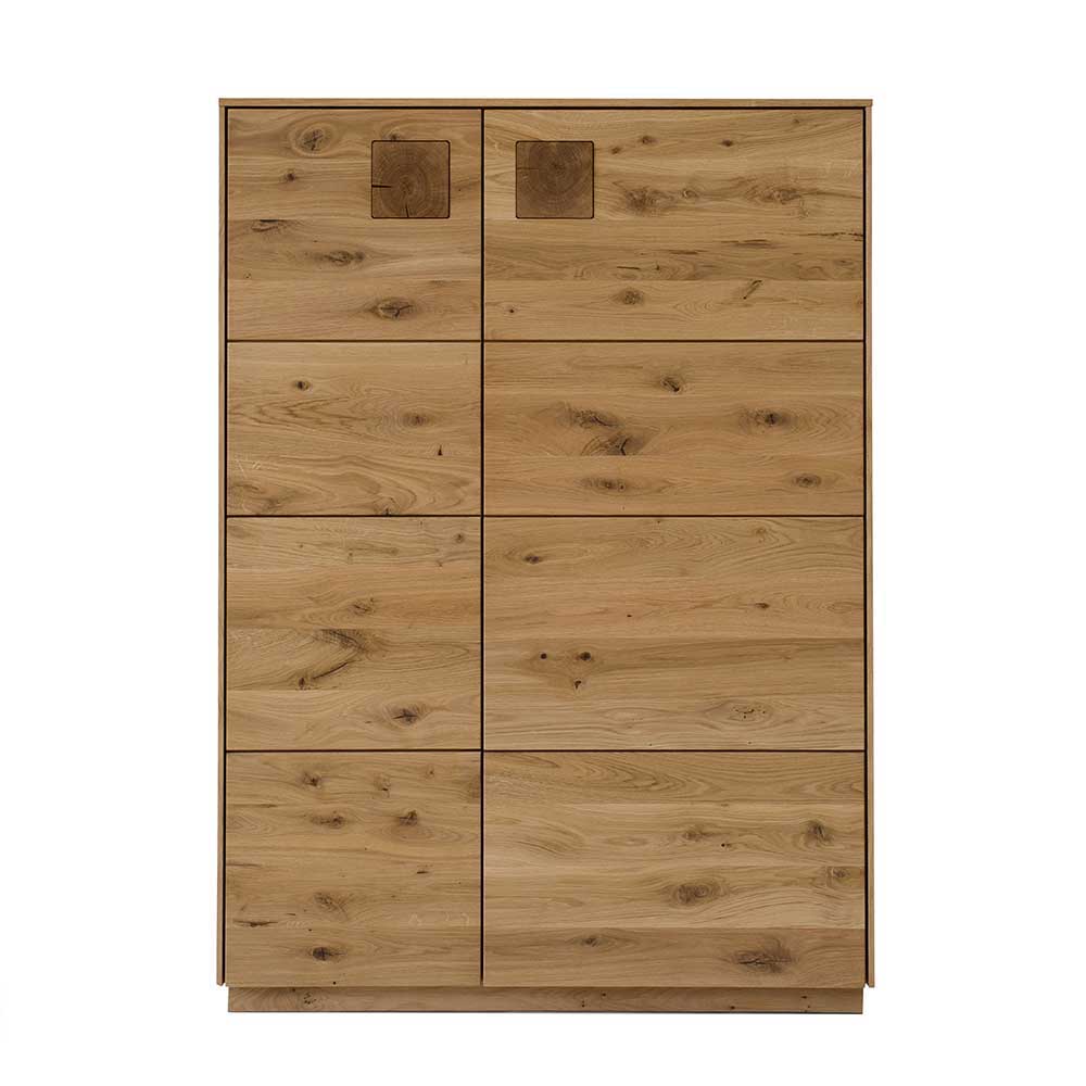 Wohnzimmeranbauwand Wildeiche Onitos in modernem Design 209 cm hoch (dreiteilig)