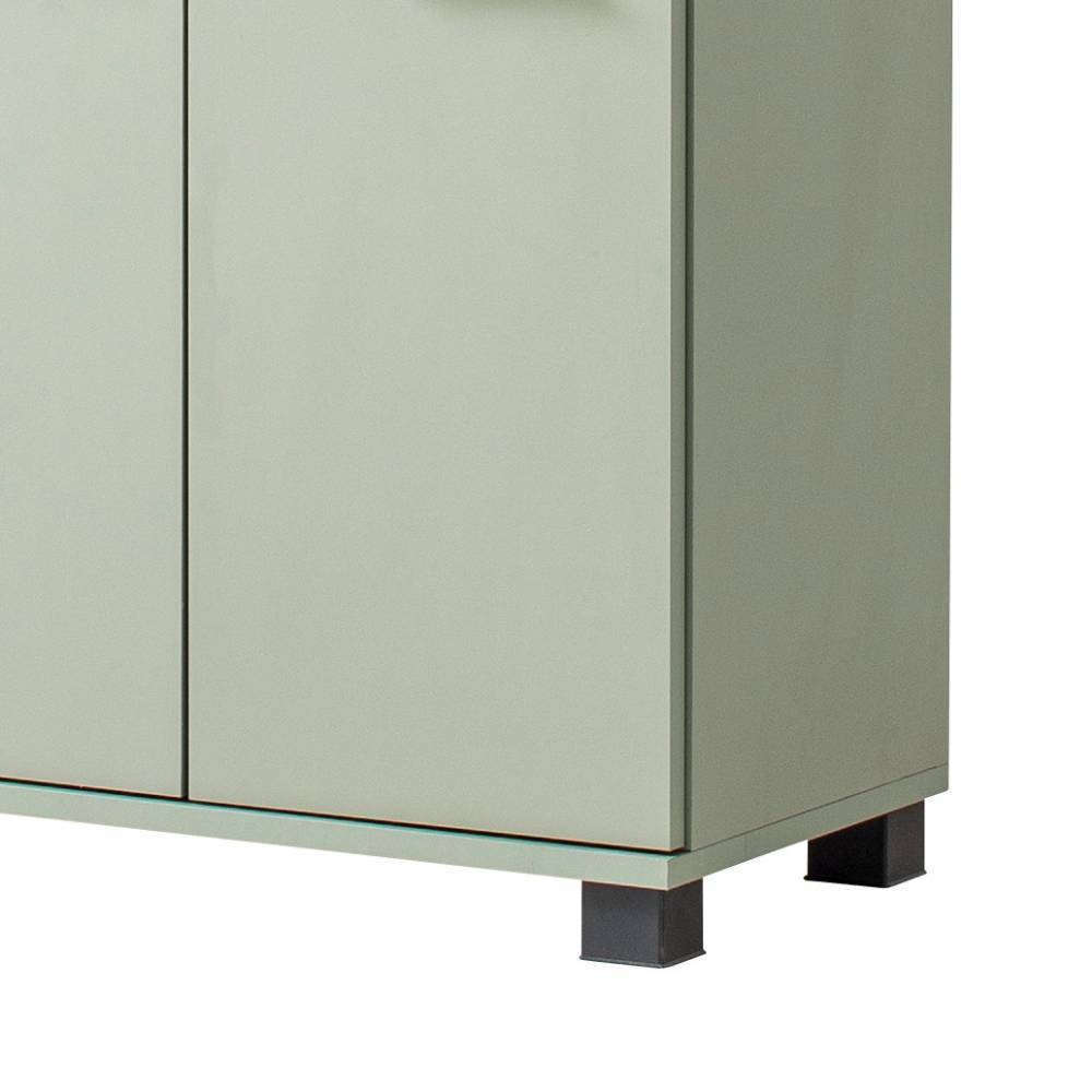 Badezimmerhochschrank Hamzad 181 cm hoch mit zwei offenen Fächern