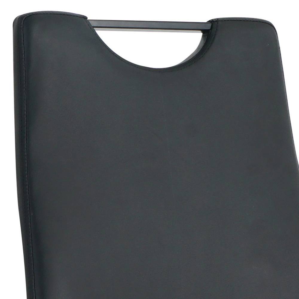 Freischwinger Stuhl Fagnetta in Schwarz aus Kunstleder (2er Set)