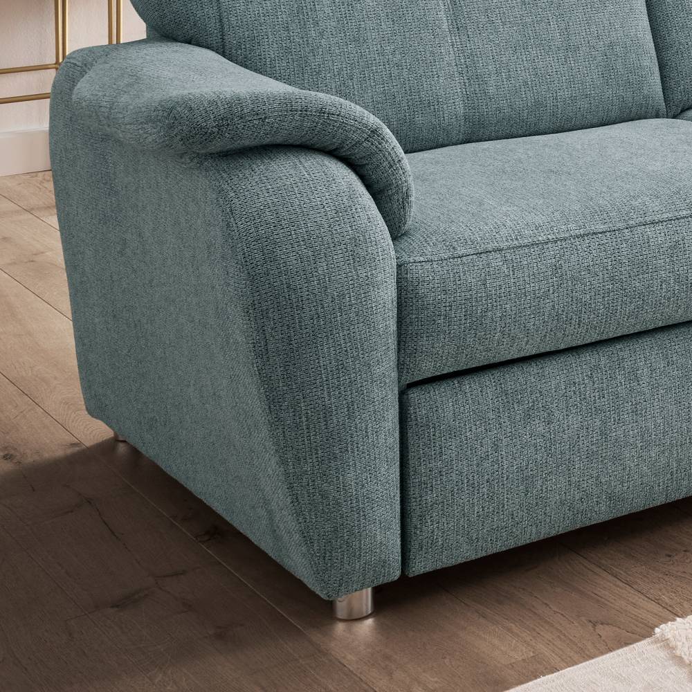 Ecksofa Durantus mit Schlaffunktion in Mintgrün