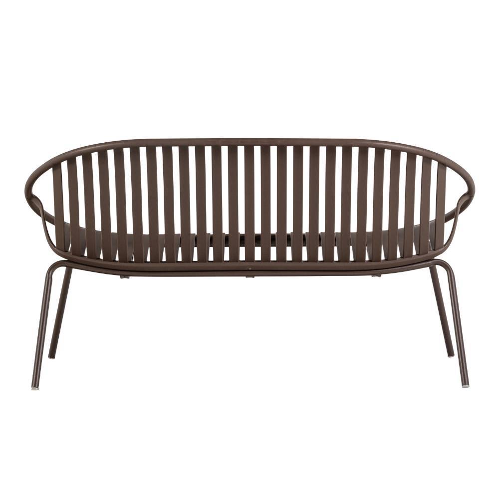 Outdoor Sitzbank Granada in Dunkelbraun-Lila 131 cm breit