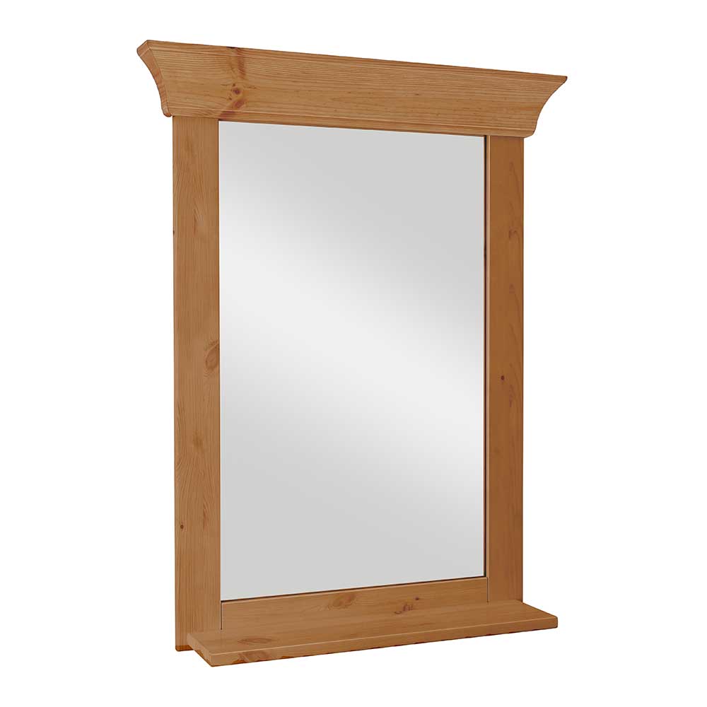 Landhaus Wandspiegel Drobeta aus Kiefer Massivholz 65 cm breit