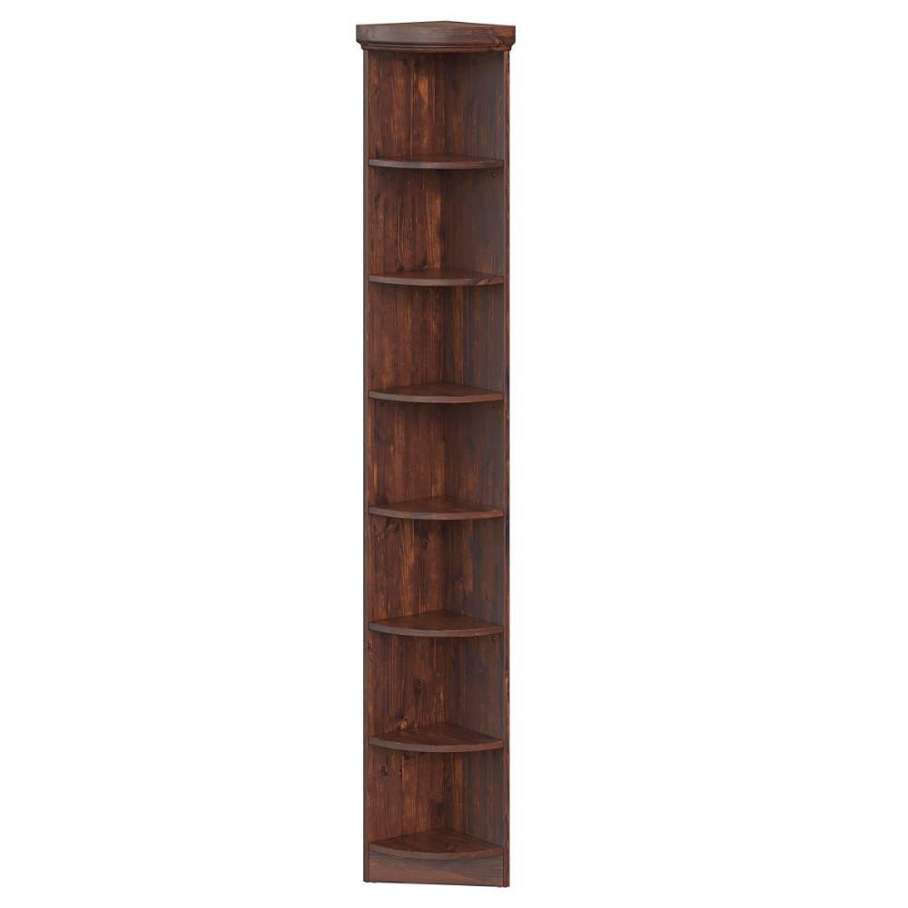 Dunkelbraunes Eck Regal Naguera in Dunkelbraun 220 cm hoch
