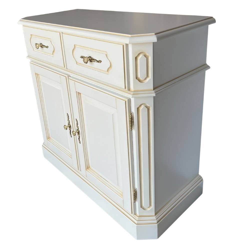 Kommode Eckomy in Antikweiß und italienischem Design