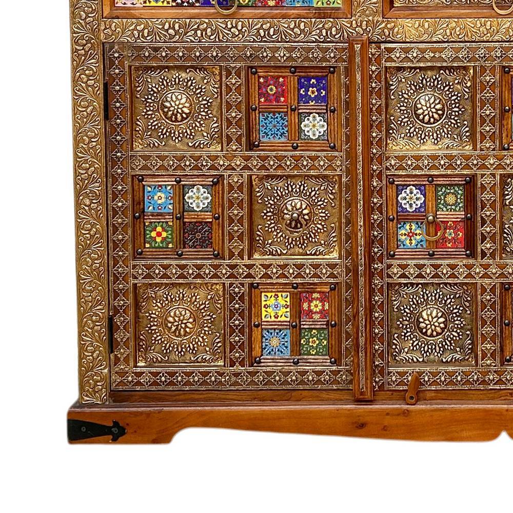 Boho Style Sideboard Legancio handgearbeitet in Bunt