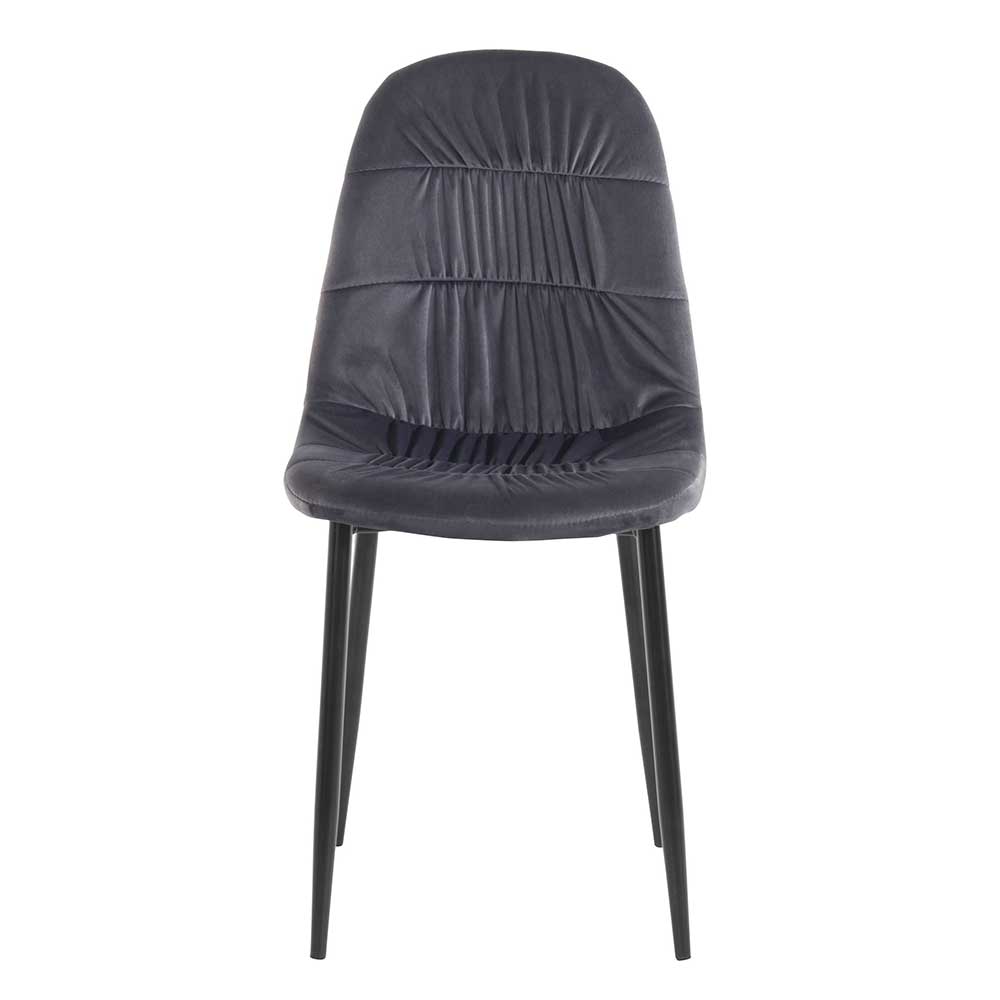 Graue Polsterstühle Beat in modernem Design 43 cm breit (2er Set)