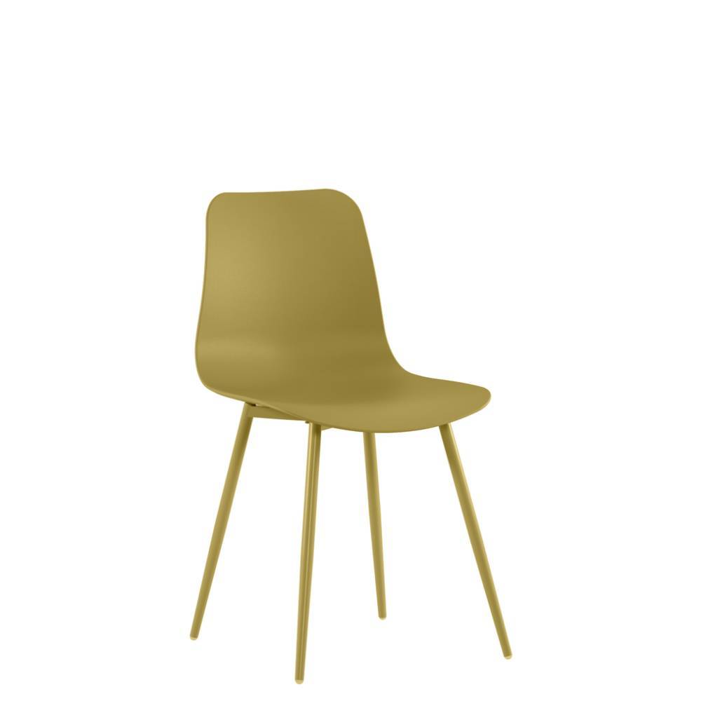 Stuhl Esszimmer Clienti in Senfgelb 45 cm Sitzhöhe (4er Set)