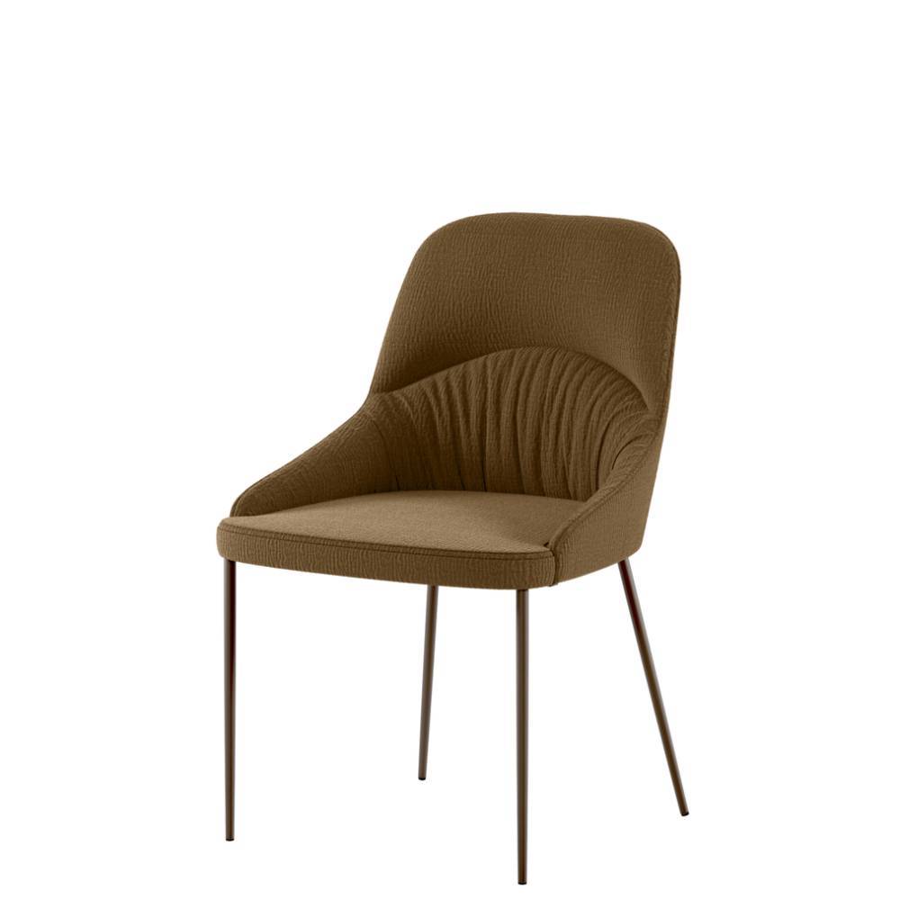 Stuhl Esszimmer Banyo mit aufwendigen Steppungen und Gestell aus Metall (4er Set)
