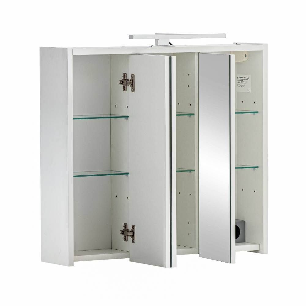 Badspiegelschrank Vialora mit LED Beleuchtung 65 cm breit