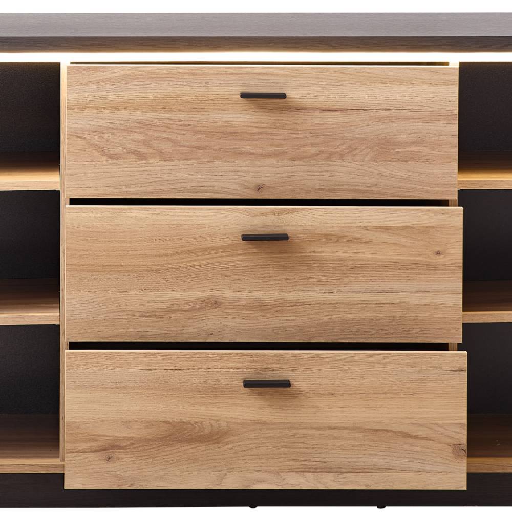 Sideboard Helias in Eichefarben 186 cm breit